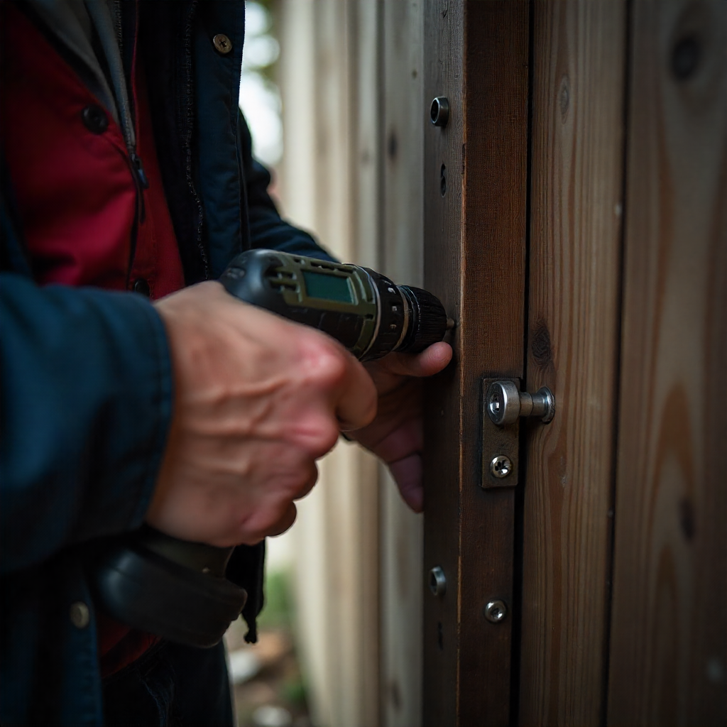 fixing and drilling in gate