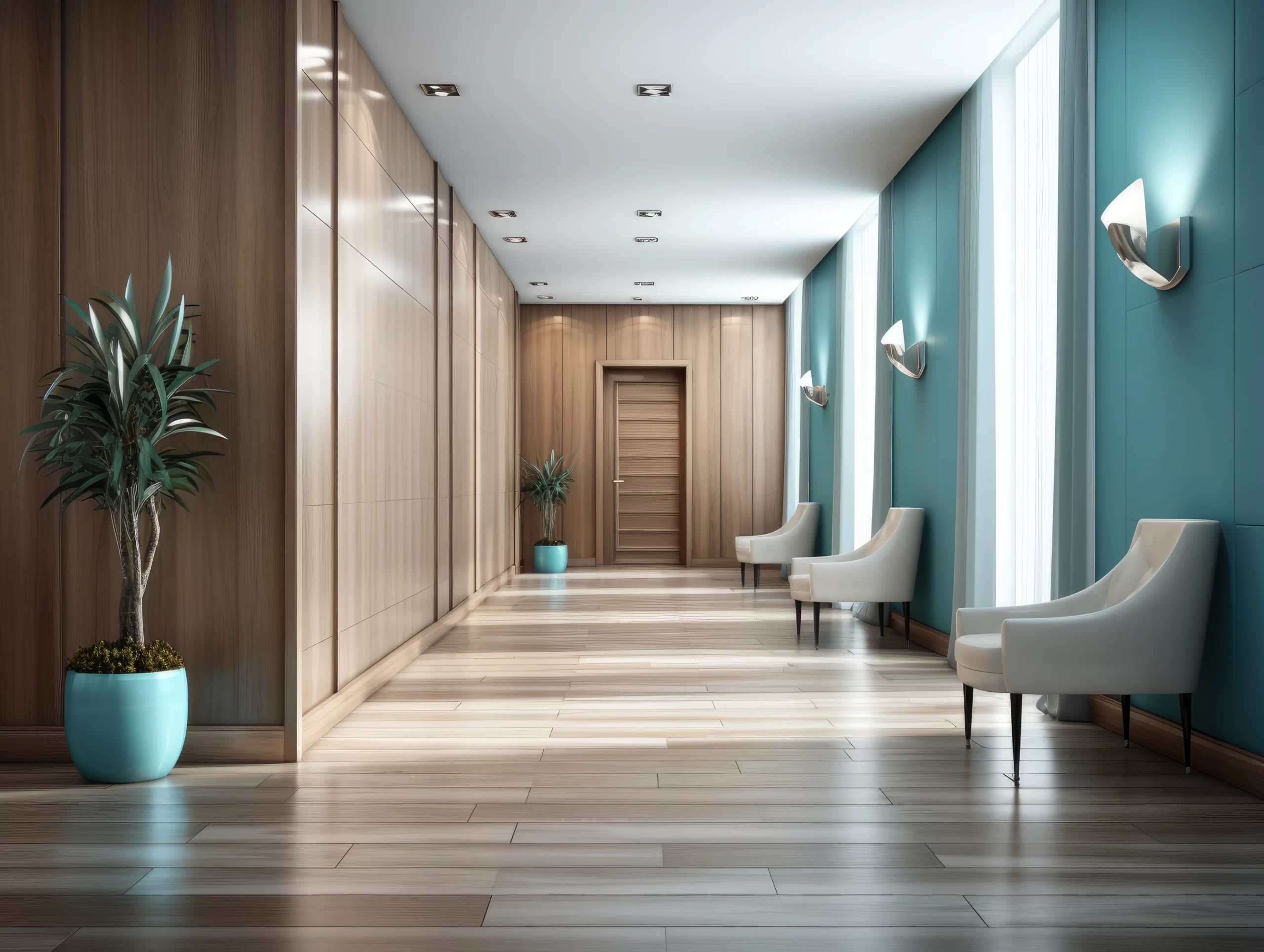 office entrance with furniture modern decor